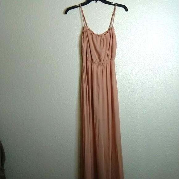 Reformation Ballet Nude blush pink strappy midi dress sz xs - Picture 2 of 10